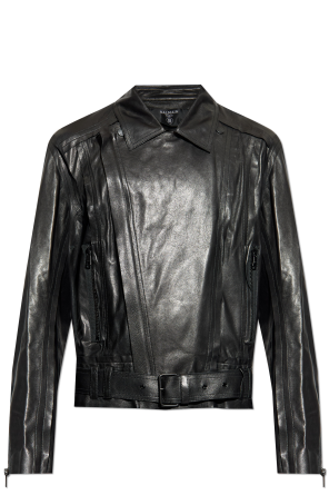Balenciaga Leather jacket with stand-up collar | Men's